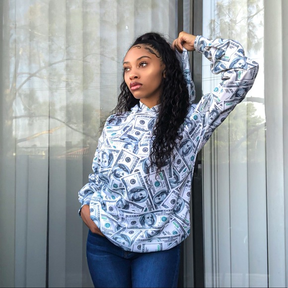 Fashion Nova | Tops | Money Print Hoodie | Poshmark
